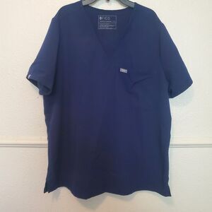 FIGS Shirt Mens XL Navy Scrub Top Technical Collection V-Neck Pocket FW1000